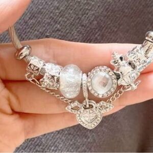 Elegant Silver Charm Bracelet